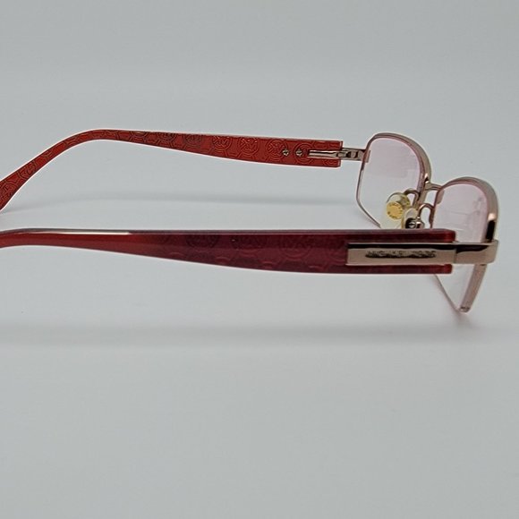 *SOLD* Michael Kors MK361 780 Gold Crystal Red Semi Rimless Eyeglasses Frame - Picture 6 of 14